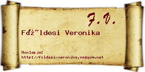 Földesi Veronika névjegykártya