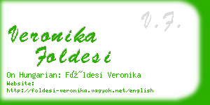 veronika foldesi business card